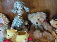 Plush Animals and Decorative Ceramic Figurines