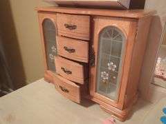 Home to Home Curio Cabinet and Wooden Jewelry Box