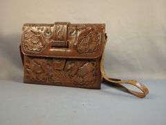 Tooled Leather Shoulder Bag