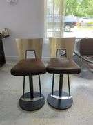 Modern Adjustable Height Swivel Bar Stools, Qty 2