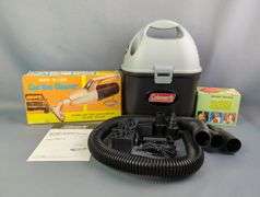 Coleman Cordless Wet/Dry Vacuum, In Original Box And Vintage Car Vacuum Cleaners, Qty 2