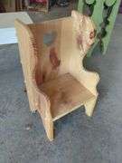 Wood Furniture Including Step Stool, Chair and Storage Table