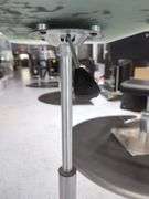 Jewell Adjustable Height Rolling Salon Table with Frosted Glass Top