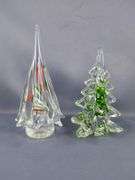 Art Glass Christmas Tree Figurines
