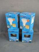 Assorted Light Bulbs and Outdoor Wall Lantern