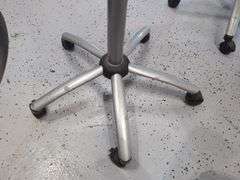 Jewell Adjustable Height Rolling Salon Table with Frosted Glass Top