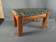 Ceramic Flower Pots, Qty 2, 12" x12 1/2" And 16" x 16", Woven Basket 6" x 10 1/2", Footstool 9 1/2" x 16" x 10", And Runner, 16 1/2" x 78"