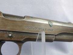 Colt 1911 US Army .45 Colt  Pistol SN# 525123, Marked United States Property, 3 Total Mags, Dual Mag Pouch, In Leather Holster
