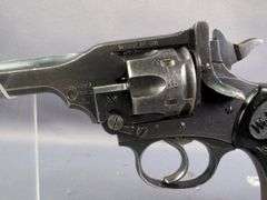 Webley & Scott Mark IV .38 cal Top Break 6-Shot Revolver SN# 46974, In Canvas Holster With Web Belt And Ammo Pouch