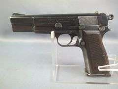FNH 1935 9mm Pistol SN# 64441, Browning Patents, Nazi Mark, 2 Total Mags, In Leather Shoulder Holster