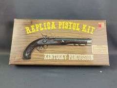 Miroku Japan/ Ultra-Hi Kentucky No. 7090 .45 Cal  Black Powder Pistol SN# 18514, Kit Gun, Rifled Barrel, Paperwork, Incomplete, In Box