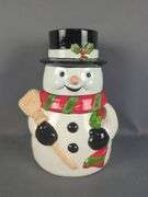 Godinger Christmas Tree Candleholder & Sterling Inc. Snowman Cookie Jar