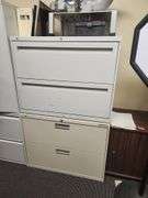Hon 2 Drawer Lateral File Cabinets, No Keys, Qty 2