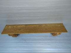 Decorative Wooden Wall Shelf With Carved Corbels