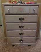 Five Drawer Dresser with Floral Design
