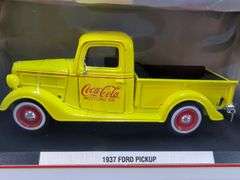 Coca-Cola 1955 Chevy 5100 & 1937 Ford Pickup Diecast Truck Set