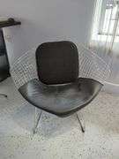 Chrome Frame Diamond Chairs with Cushions, Qty 3