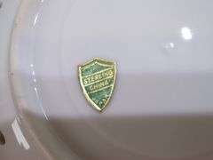 Royal Halsey, Kasuga Ware, and Sterling China Cup and Saucer Set With Royal Crown Creamer