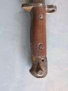 British Enfield Military 12" Bayonet with Wood Handle