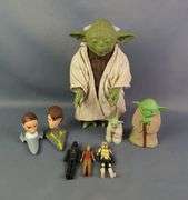 Star Wars Talking Yoda, Yoda Fortune Teller, Yoda Figure, Padme Amidala And Anakin Skywalker McDonald's Toys, And Star Wars Figures, Qty 3