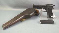 Browning FN Inglis/ KFS Hi Power Model 1935 9mm Pistol SN# 3CH6661, 2 Total Mags, In Wood Holster