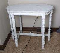 Painted Side Table with Spindle Legs
