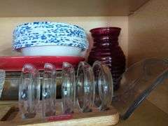 Fitz and Floyd Holly Berry Bowl, Ceramic And Glass Platters, Coasters And More