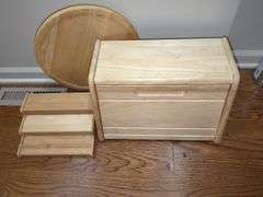 Wood Bread Box, Tiered Shelf And Lazy Susan