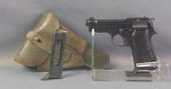P. Beretta 1934-Brevet 9mm Corto (.380) Pistol SN# 2753BB, Dated 1944, 2 Total Mags, In Leather Holster