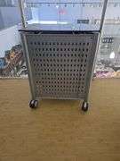 LEDA Tempered Glass Top Rolling Storage Cart