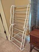 Metal And Polyvinyl Teired Shoe Rack