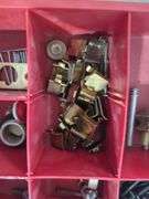 Two Organizer Boxes Filled with Screws, Nails and Hardware