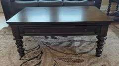 Wood Coffee Table with Drawer