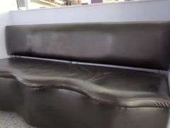 Vinyl Bench Seat and Ottoman