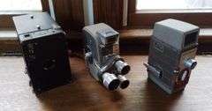 Vintage Movie Cameras Including Bell & Howell, Keystone, and Kodak Brownie