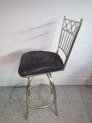 Office Chair and Brushed Steel Swivel Stool
