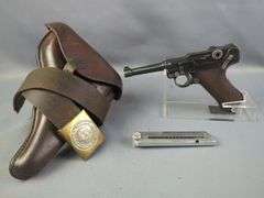 DWM 1916 Luger 9mm Pistol SN# 6833, 2 Total Mags, In Leather Holster On Belt With Imperial German Buckle
