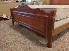 Sealy Posturepedic Full Size Bed with Wood Bed Frame