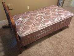 Spindle Twin Bed with Mattress and Box Spring