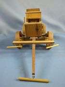 Handcrafted Wooden Covered Wagon and Stagecoach Models