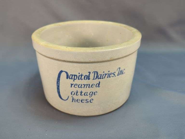 Capitol Dairies Cottage Cheese Stoneware Crock