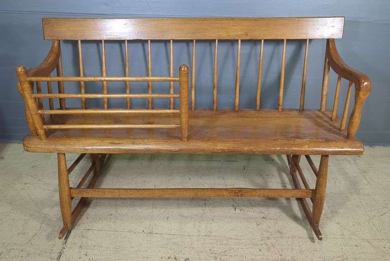 Southern Solid Wood Mammy Bench Rocker