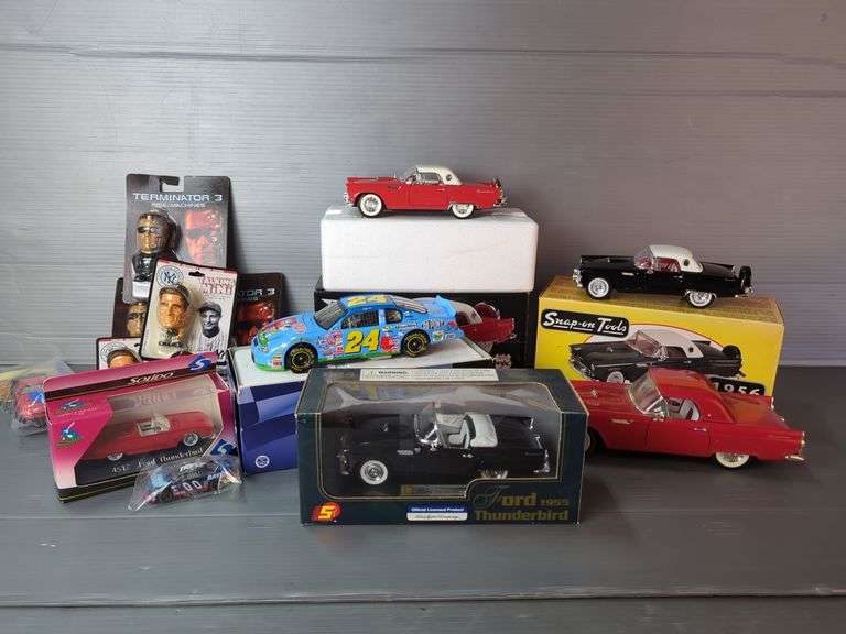 Ford Thunderbird Diecast Cars, Jeff Gordon #24 Dupont/Peanuts NASCAR Diecast Car, Terminator 3 Talking Mini, And More