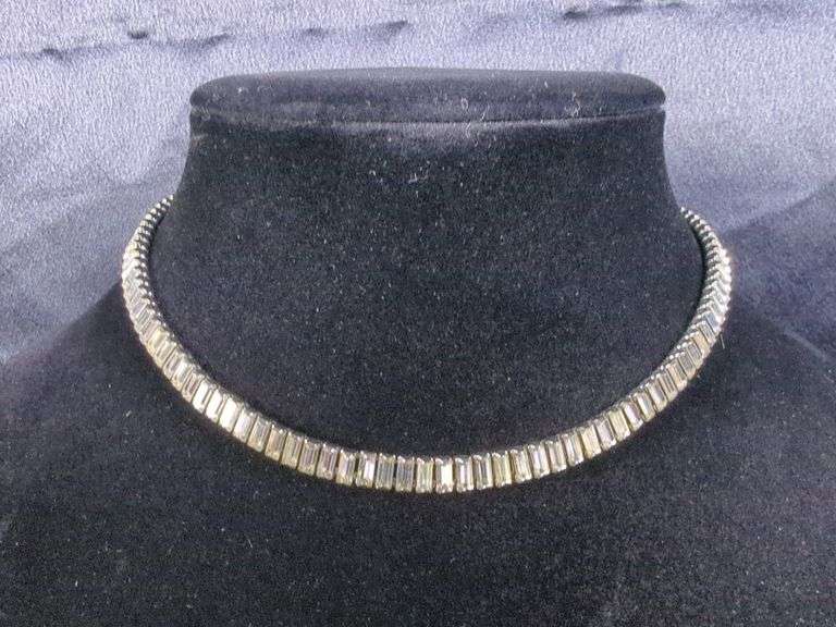 Costume Jewelry Collection: Necklace, Brooches, Bracelet, and Earrings