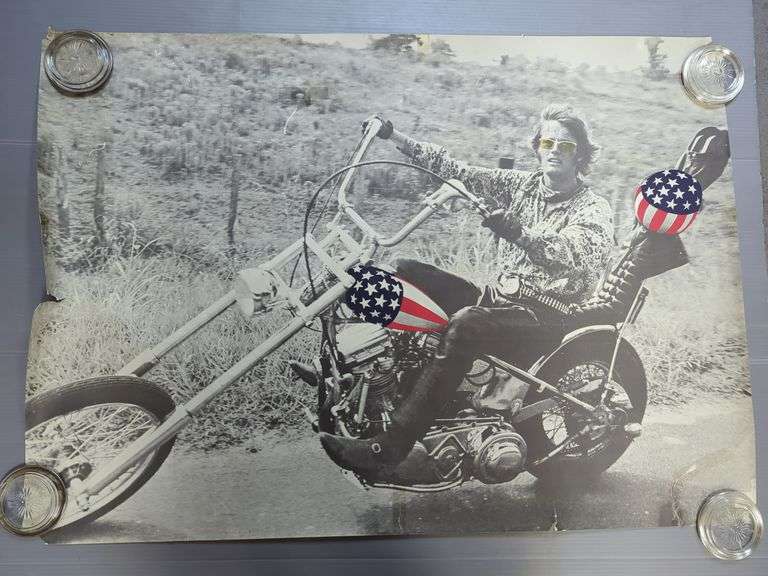 Easy Rider Motorcycle Poster With Peter Fonda