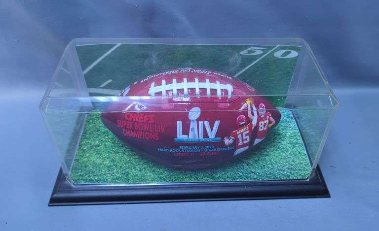 Kansas City Chiefs Super Bowl LIV Champions Display Football