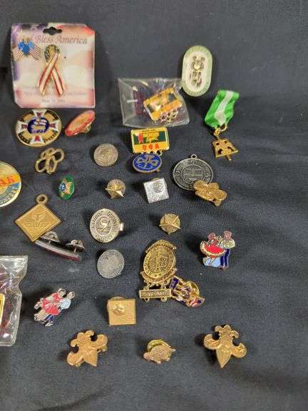 Pin collection Including Girl Scouts, Boy Scouts, Bowling Leagues, And More