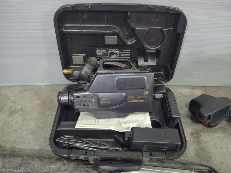 Camera Equipment Including VHS Movie Camera, Super 8, Minolta, Velbon Tripod, And Lighting