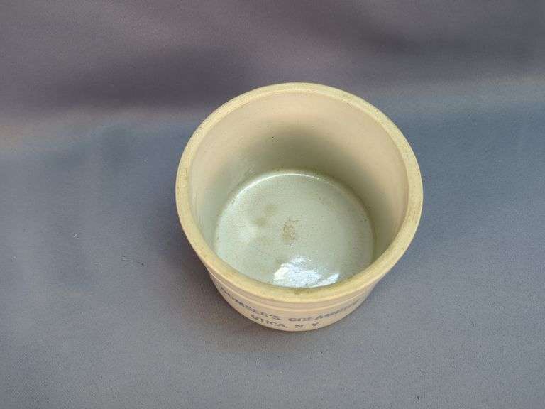Domser's Creamery Utica, N.Y. Stoneware Crock