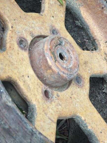 Large Industrial Metal Wheel with Hub